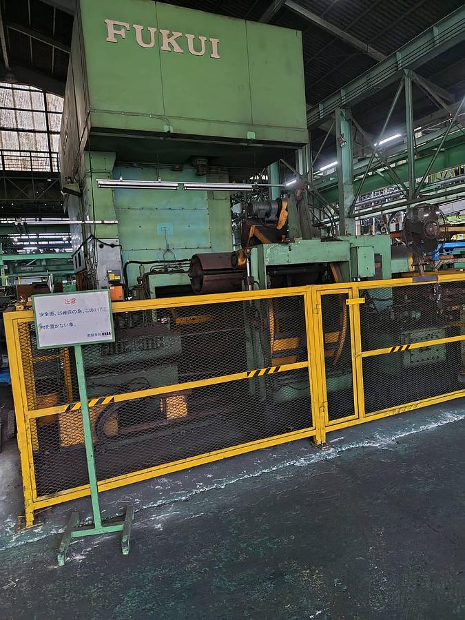Used 500 tons Press Fineblanking Mechanical Fukui MTE-500
