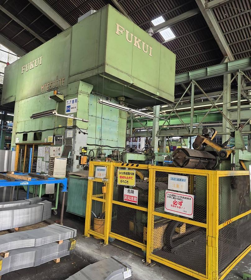 Used 500 tons Press Fineblanking Mechanical Fukui MTE-500