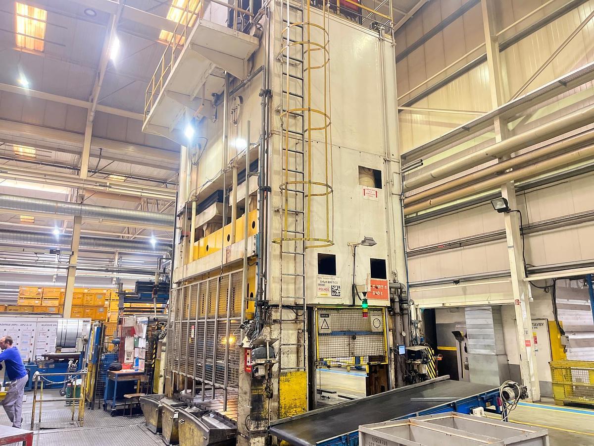 Used 800 tons Press Sheet Stamping Mechanical WMW Erfurt PKZV800FS