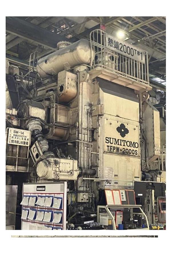 Used 2000 tons Press Hot Forging Sumitomo TFPW-2000S