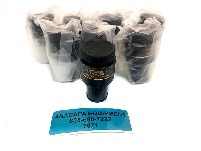 AMScope FMA050 RU050 Fixed Microscope Adapter NEW Lot of 8 (7671) W