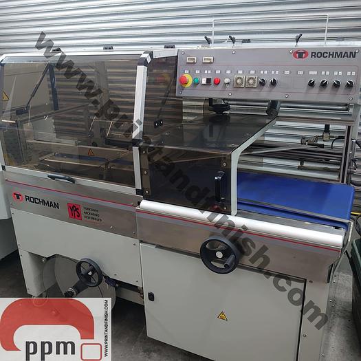 Used Rochman Fully Automatic L-Sealer & Heat Tunnel Shrink Wrapping Machine
