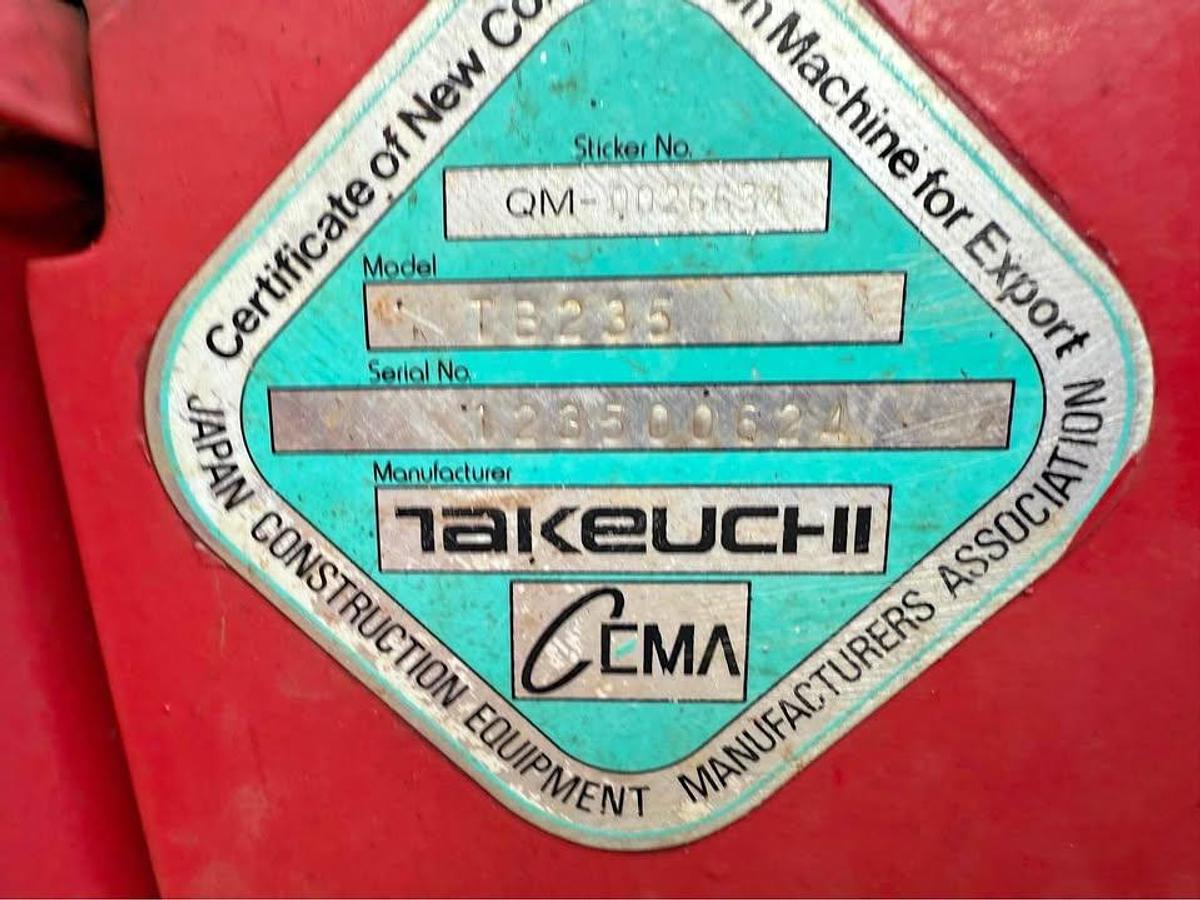 Used 2010 TAKEUCHI TB 235R