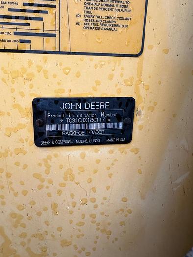 Used 2010 JOHN DEERE 310 J BACKHOE WITH HAMMER
