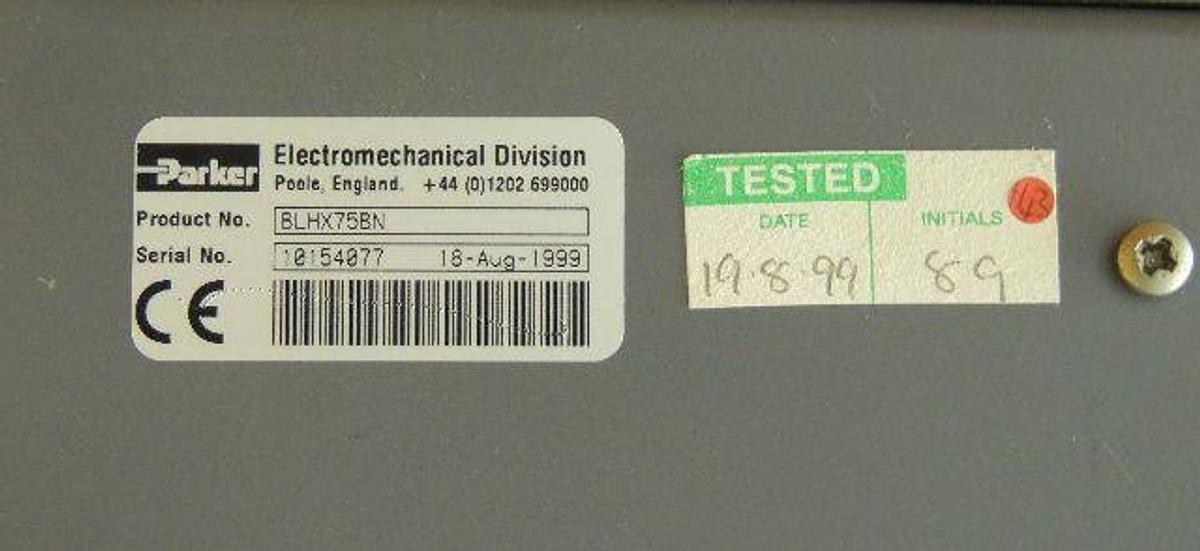 Refurbished Rebuilt Parker Digital Servo Drive BLHX75BN Model: BLHX 50/60Hz 107V