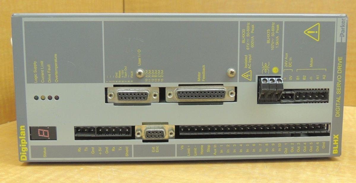 Refurbished Rebuilt Parker Digital Servo Drive BLHX75BN Model: BLHX 50/60Hz 107V