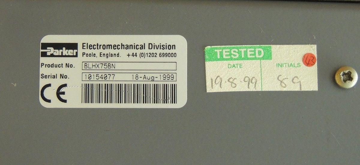 Refurbished Rebuilt Parker Digital Servo Drive BLHX75BN Model: BLHX 50/60Hz 107V