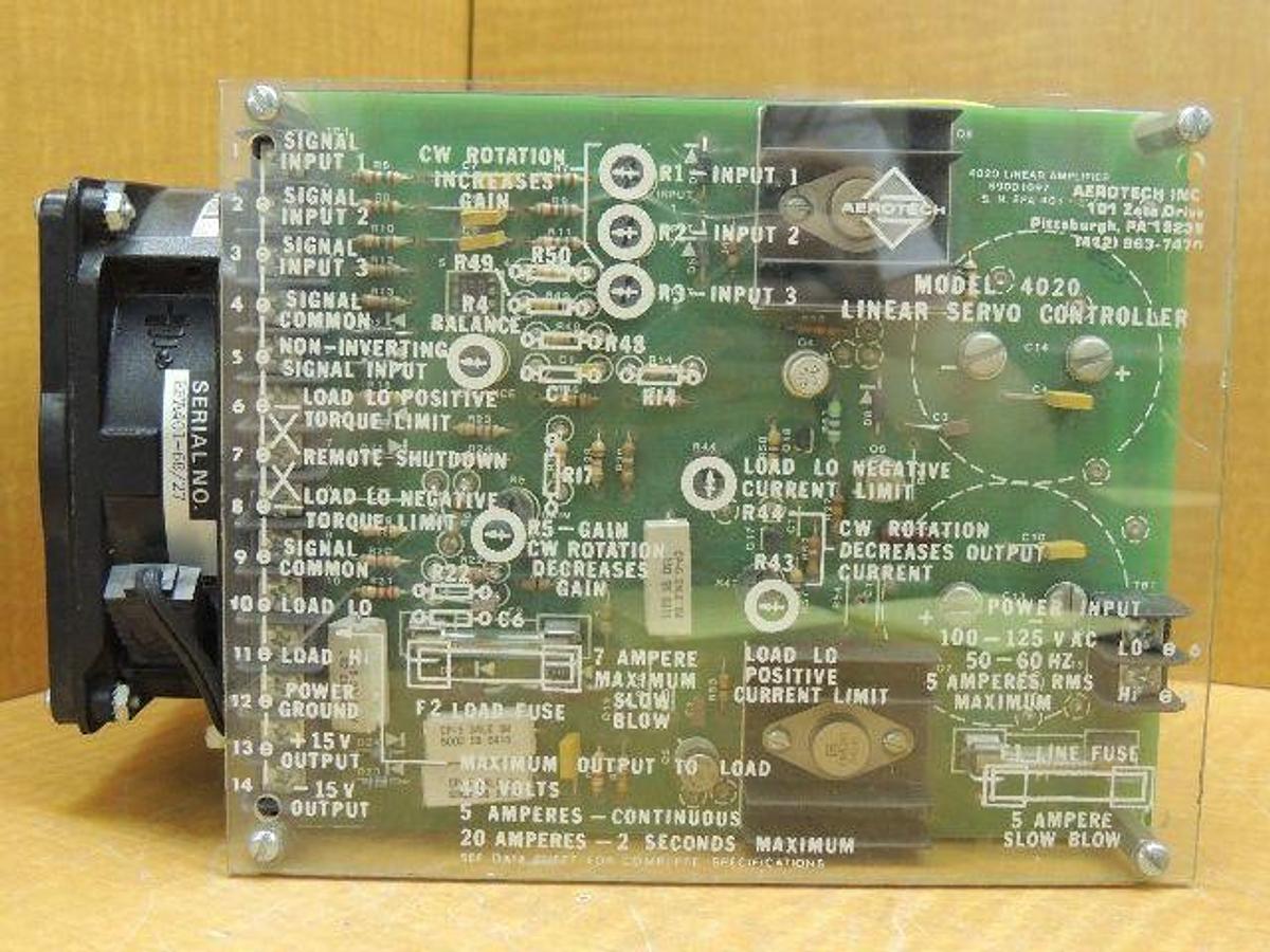 Refurbished Rebuilt Aerotech Linear DC Servo Controller 4020 630D1064 REV B 4020B 115V