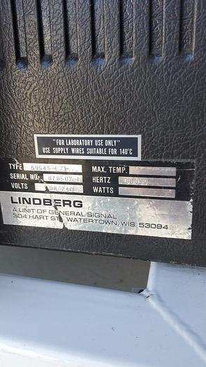 Used LINDBERG TUBE FURNACE – 1200 DEG. C