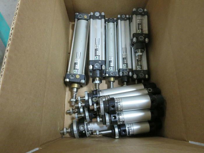 Used Pneumax/Nopak/Festo/Parker, Air Cylinders, See List For Part #s, 1 Lot Of 30 Pcs