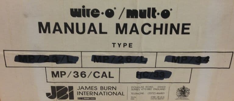 Used Brand New James Burn (JBI) MP-36-CAL A4 Calendar Wire Punch For Foolscap