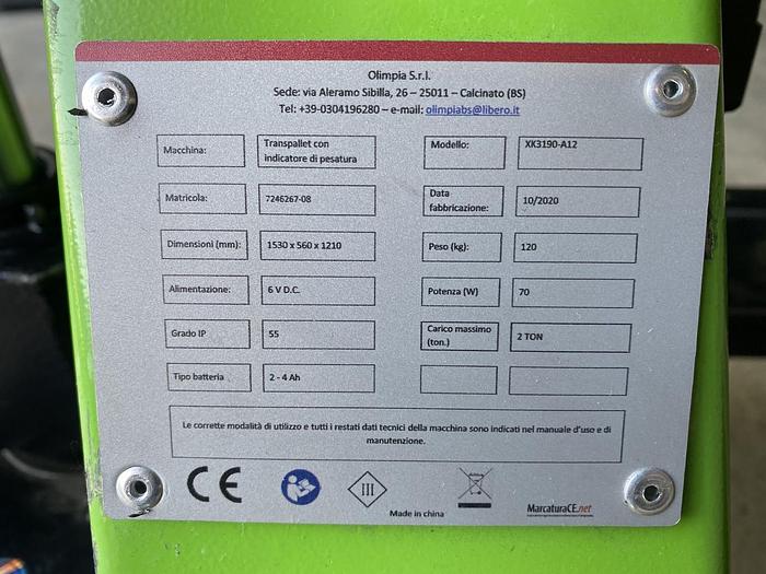 2020 OLIMPIA XK3190-A12