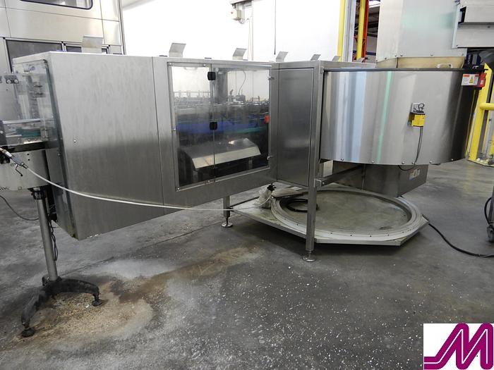 Used 2010 Pace  M500 SSD Bottle Orientator / Feeder with 75CFSP Bulk Bottle Hopper