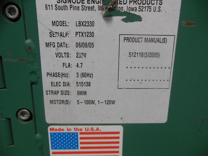 Used Sealer, Band, Box Strapper, Signode, Mdl LBX-2330, #S742641