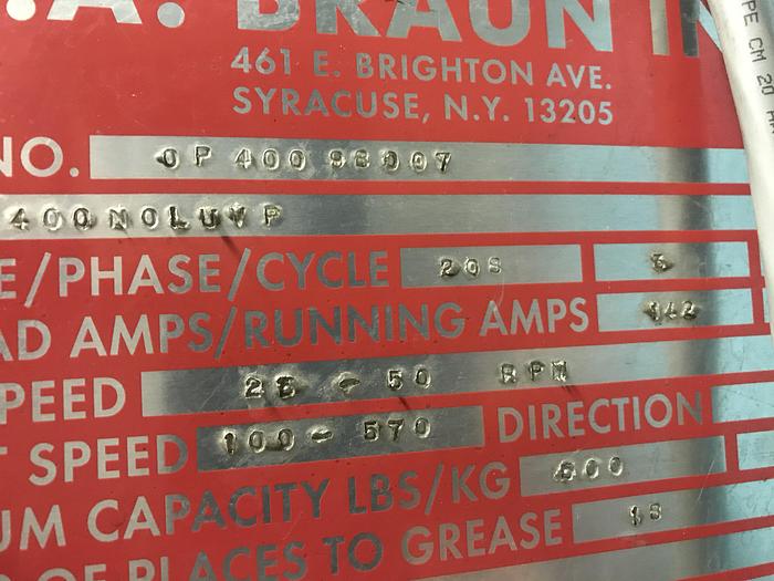 Used 1998 BRAUN 450LB OPEN POCKET