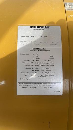 Used Caterpillar 3512B generators 