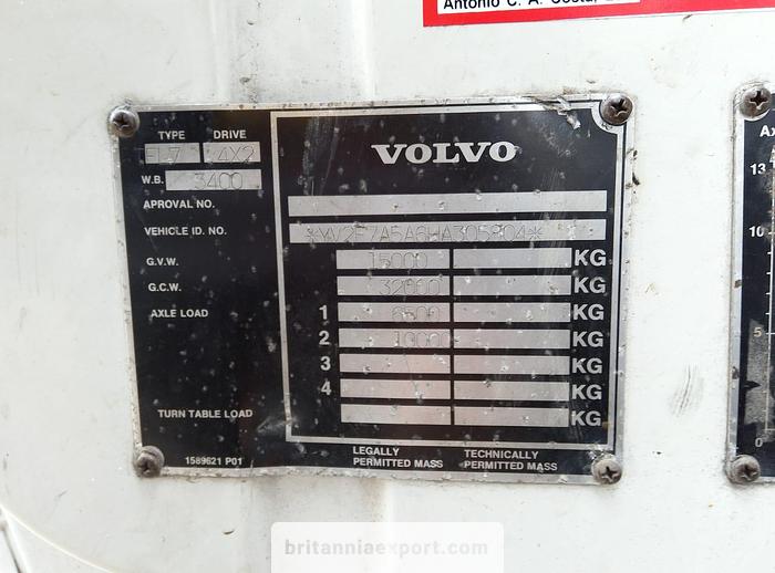 Used 1986 VOLVO FL7 260 Intercooler tractor unit