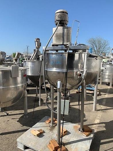 Used Groen 60 Gallon Stainless Steel Jacketed Steam Mix Kettle TA-60SP