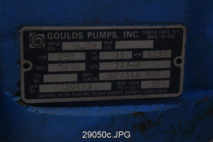 Used Goulds 3196 2x3x6 Pump Casing #29050