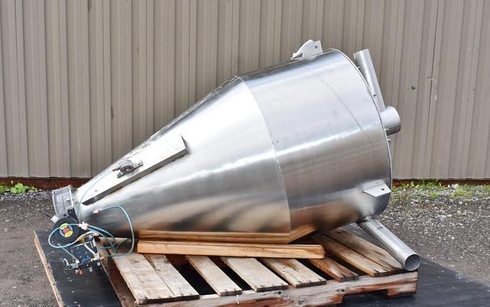 Used USED 110 GALLON TANK (HOPPER/CYCLONE), STAINLESS STEEL