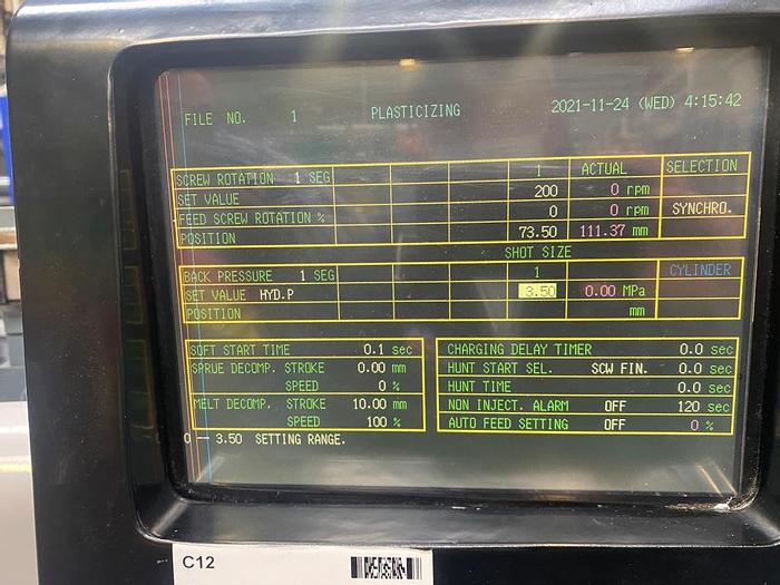 Used 1997 Meiki M-50C- DM Injection Moulding Machine