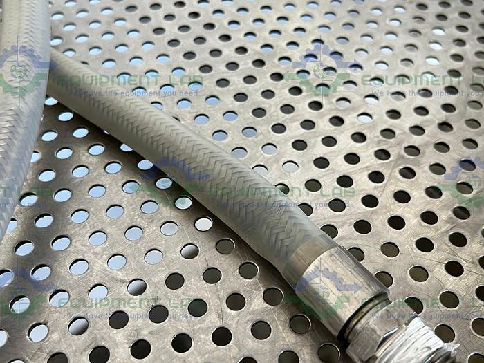 Used 96" Stainless Steel Braided Hose w/ Parker FS-502-8FP Connector to Threaded