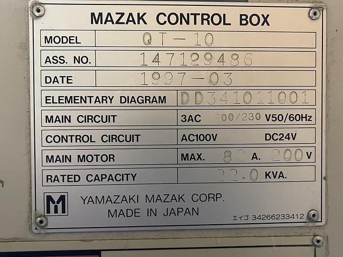 Used 1997 MAZAK QT-10 CNC Turning Center