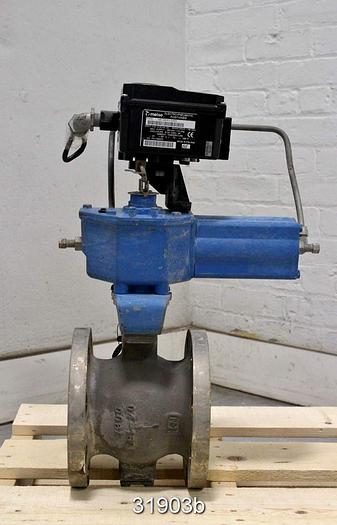Used Neles Jamesbury R21CB08CCJK 4" V-Ball Control Valve #31903