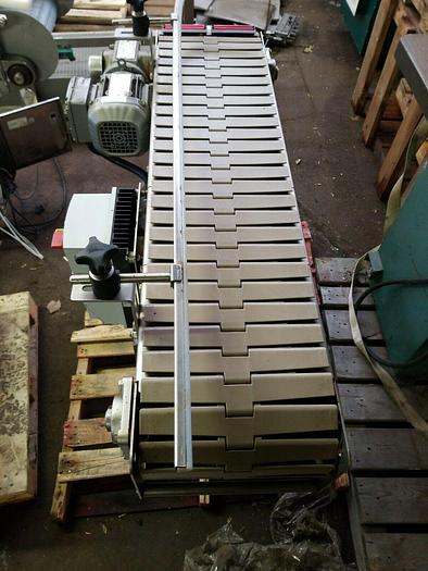 Used Stainless Steel 10" x 43" washdown Conveyor With Plastic Belt