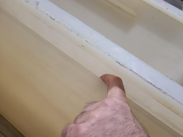 Used Polypro Tank Counter Flow Rinse side and bottom support 72" x 30" x 30"