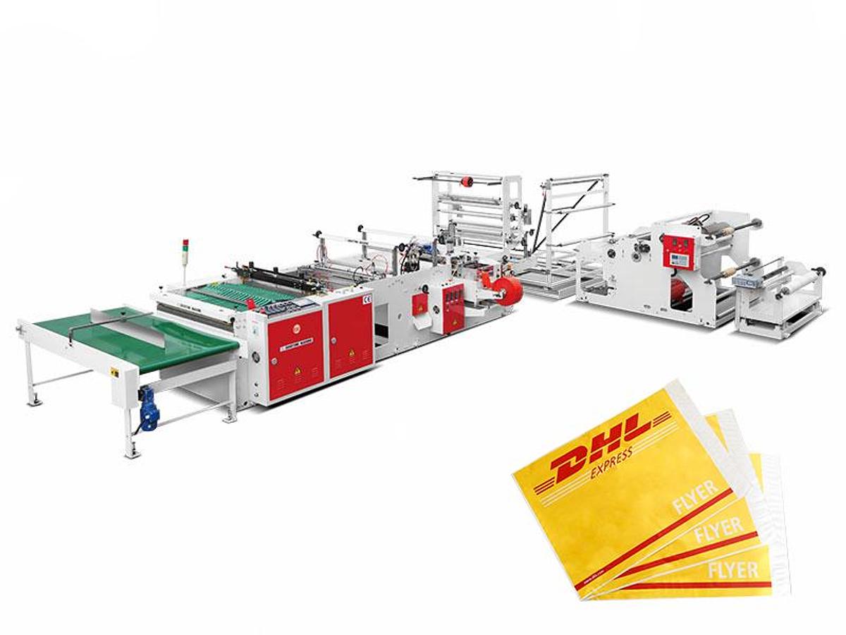 CW-800SBD+DHL High Speed Heavy Duty Multi-function Bag Making Machine+DHL Bag