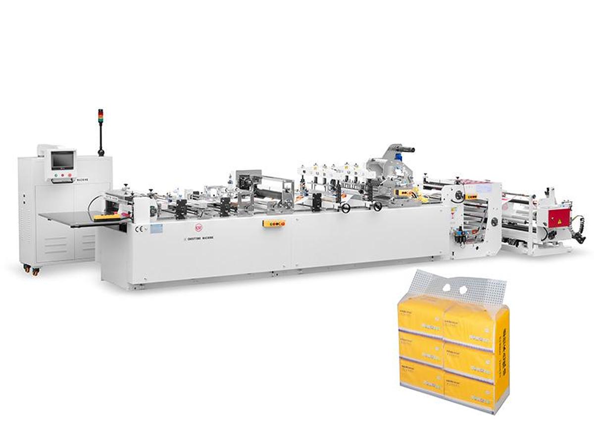 600DIP Fully Automatic New Type Tissue Packaging Plastic Bag Making Machine