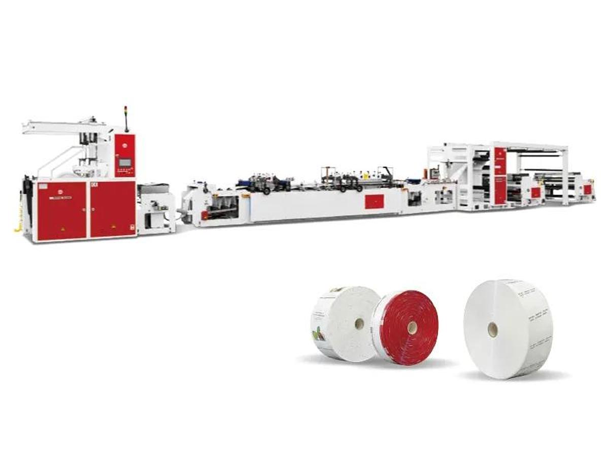 CW-600CSR Fully automatic FFS inndustry heavy duty center seal bag on roll making machine