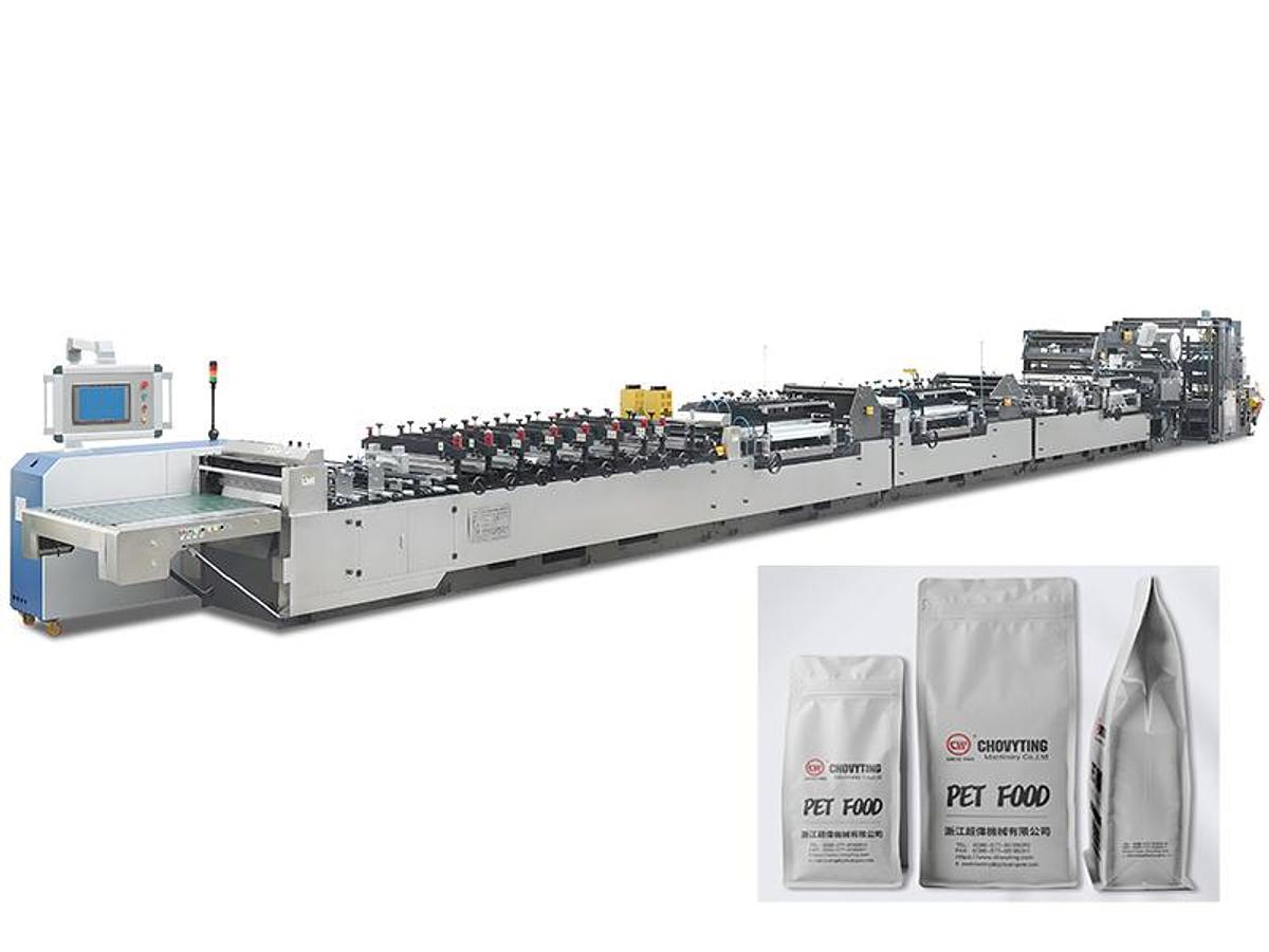 CW-700SQB fully automatic stable 8 side seal square bottom pouch making machine