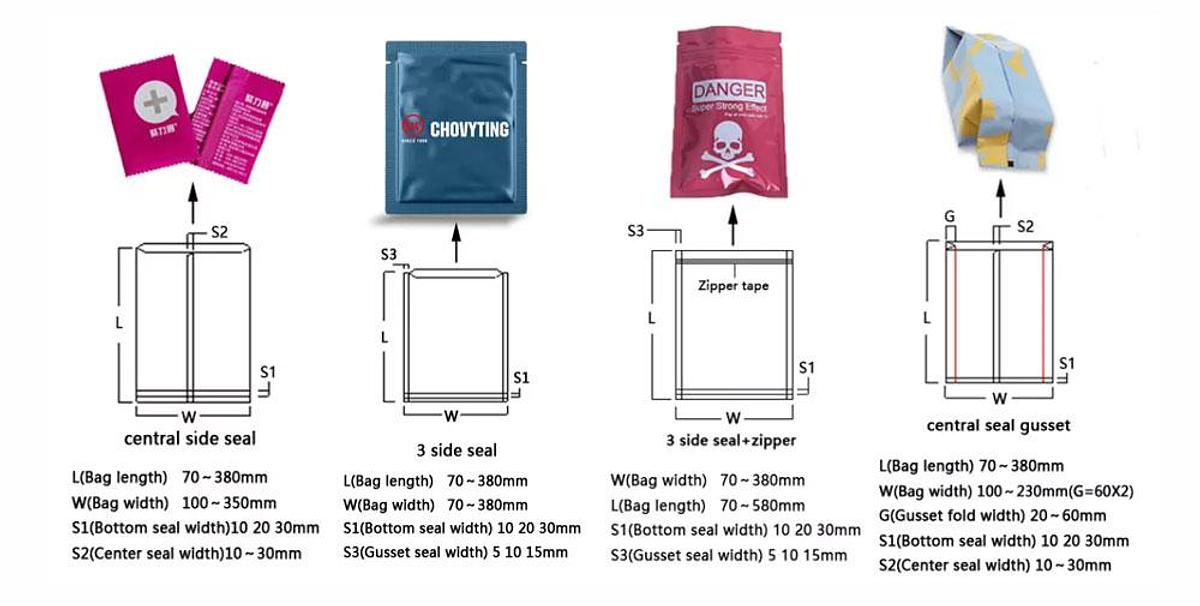 CWZD-600A Drie-zijdige en middellijnde sealmachine voor zakken