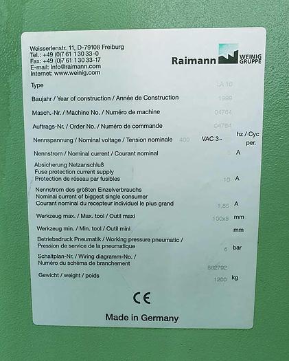 Used 1999 Raimann Weinig Group  knotholes machine with minispot
