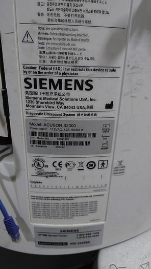 Used Siemens Acuson S2000