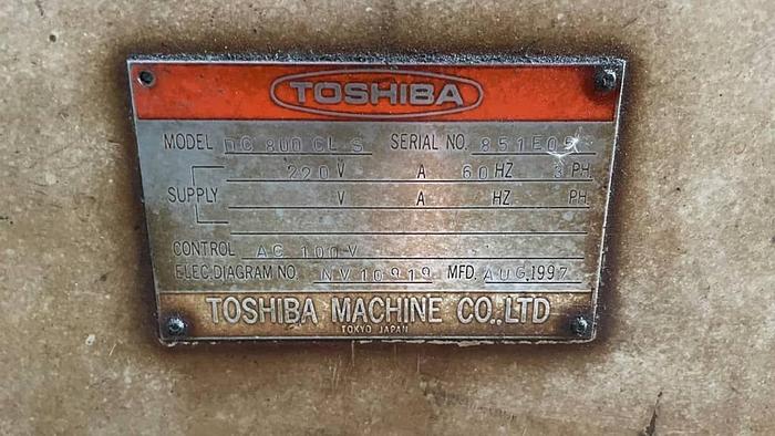 Used Toshiba 800 Ton Model DC800CLS Year 1997 Die Casting Machine