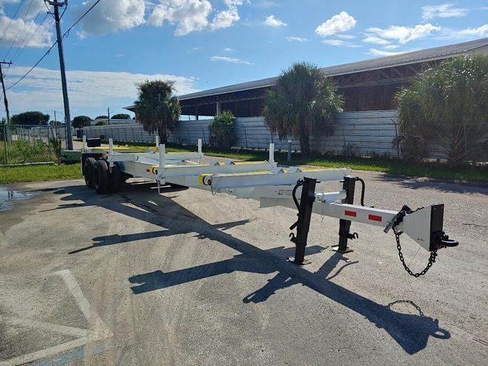 Used 2008 CFS TA EB Extendable 40k lb 40ft Pole Trailer - 80082