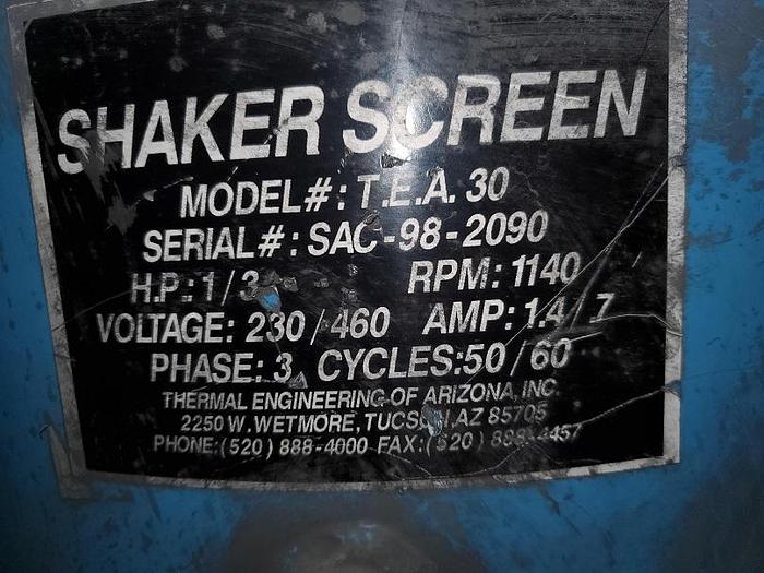 Used 30″ SWECO TYPE SCREENER – 2 DECK – S/S – TOP COVER – #8416