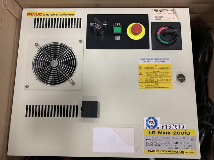 Used FANUC LR MATE 200iD 6 AXIS CNC ROBOT WITH R30iB MATE CONTROLLER