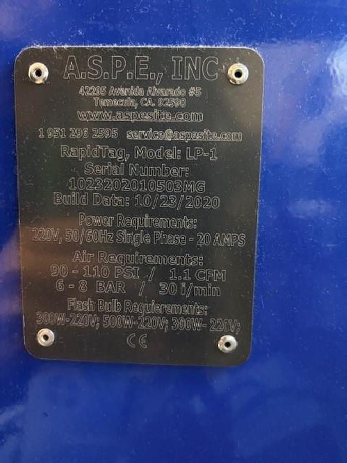 Used 2020 ASPE Inc Rapid TagLess 1 Screen Printer
