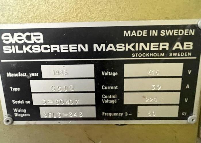 Used Sveciamatic 1.7m x 2m with Hot Air Dryer and UV Bridge