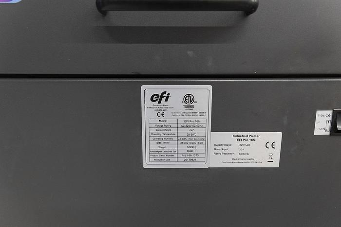 Used EFI Vutek Pro 16h