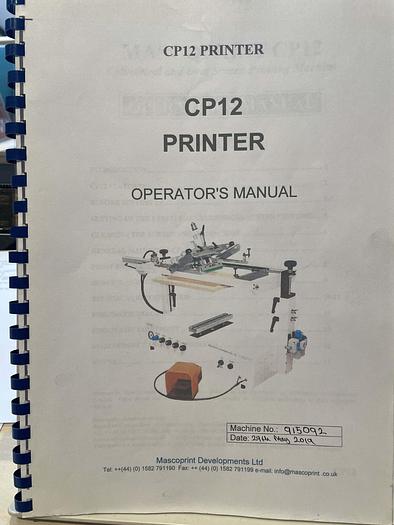 Used Mascoprint CP12 Rotary Screen Printer