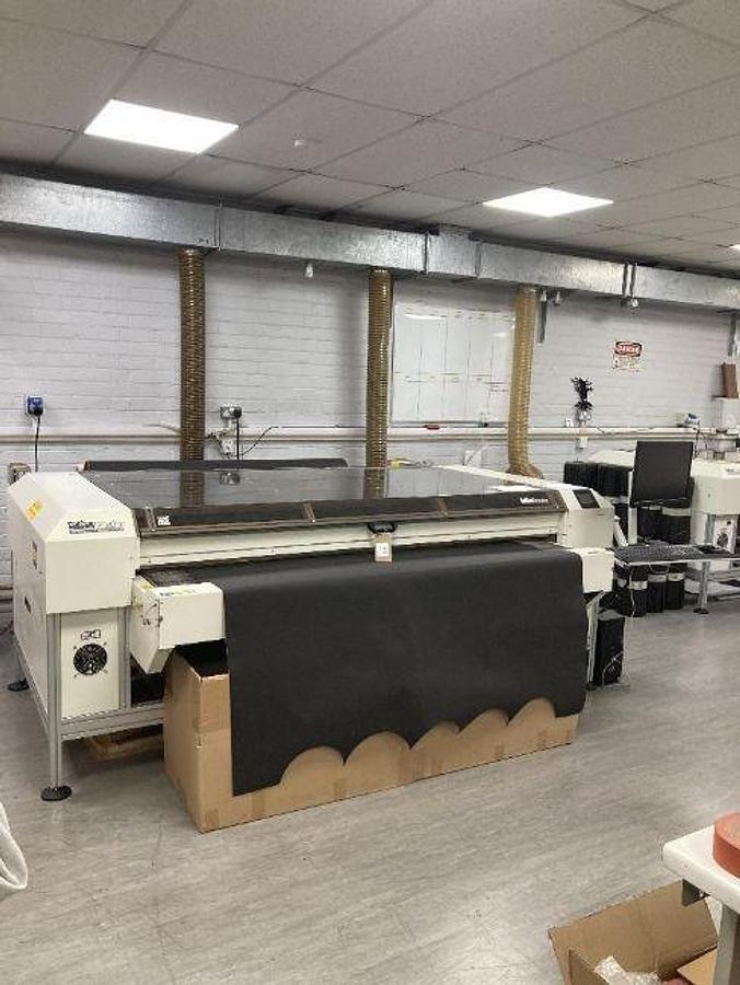 Used CadCam FB 18100 Conveyor Laser Cutting and Engraving Machine with ICS Cool Energy IC110 I-Chiller