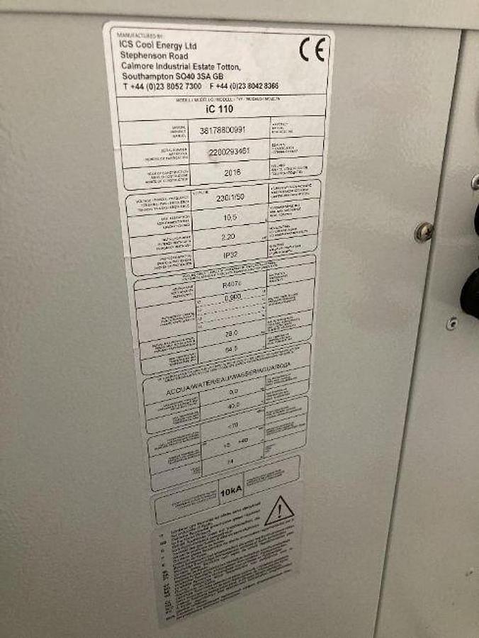 Used CadCam FB 18100 Conveyor Laser Cutting and Engraving Machine with ICS Cool Energy IC110 I-Chiller