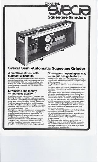 Used Svecia Squeegee Grinder