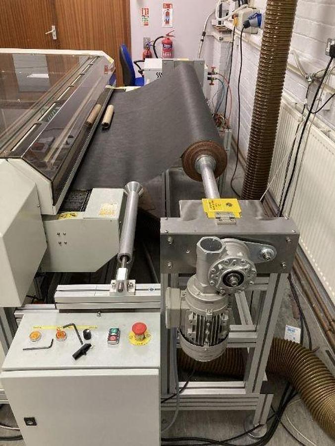 Used CadCam FB 18100 Conveyor Laser Cutting and Engraving Machine with ICS Cool Energy IC110 I-Chiller