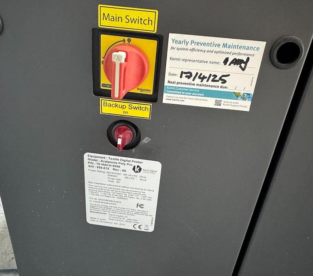 Used 2021 AMAYA Kornit Avalanche HD6 Poly Pro (1)